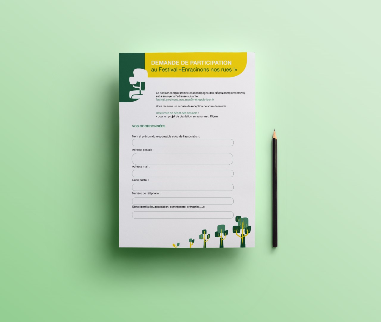 Mockup du dossier d'inscription