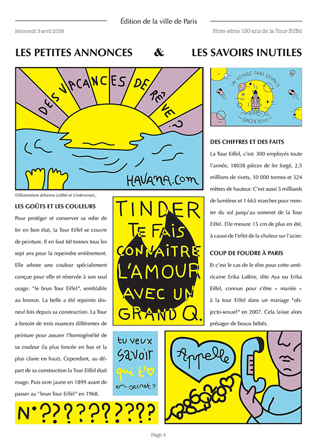 Faux extrait de journal inclus