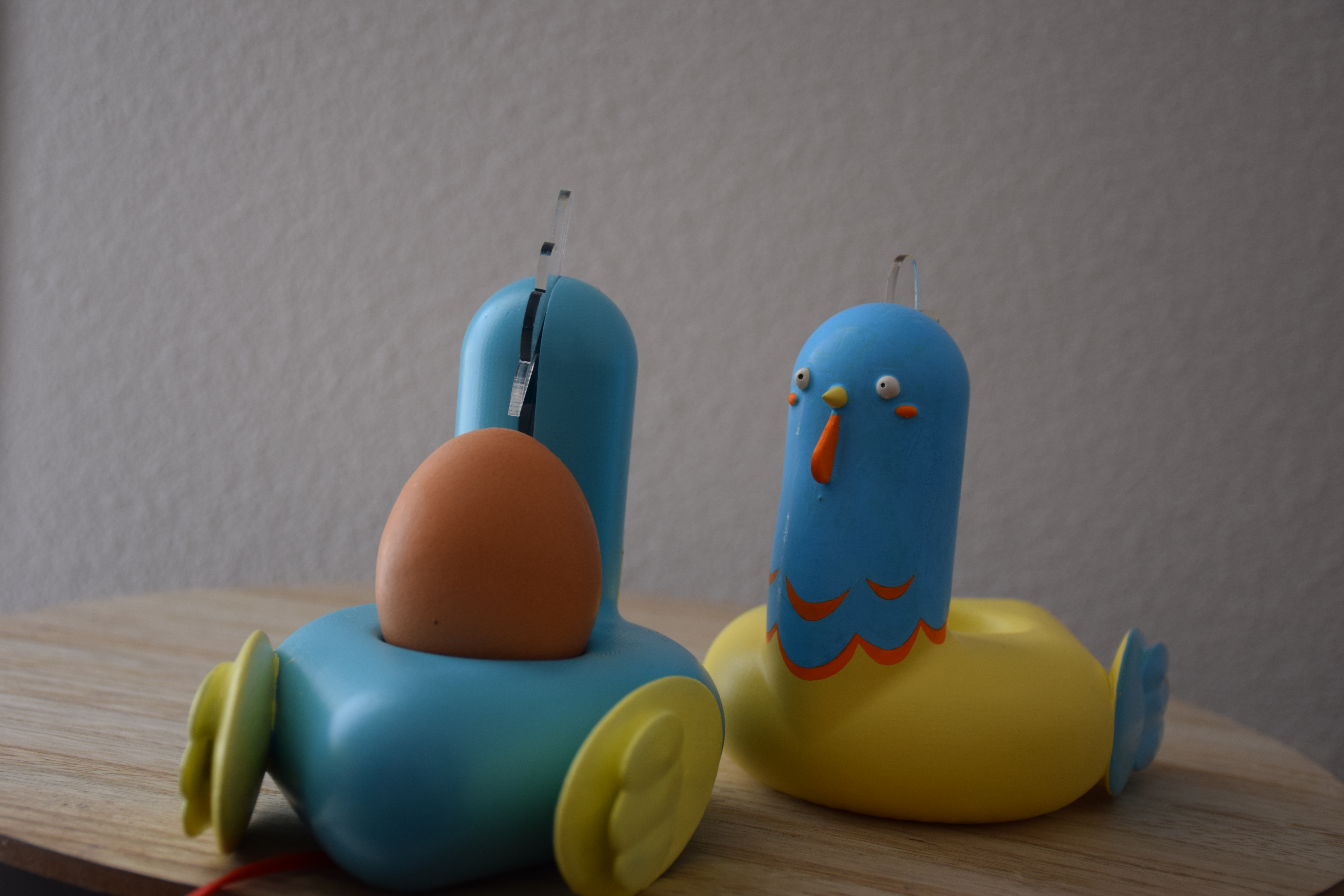 Les 2 poules servant à communiquer