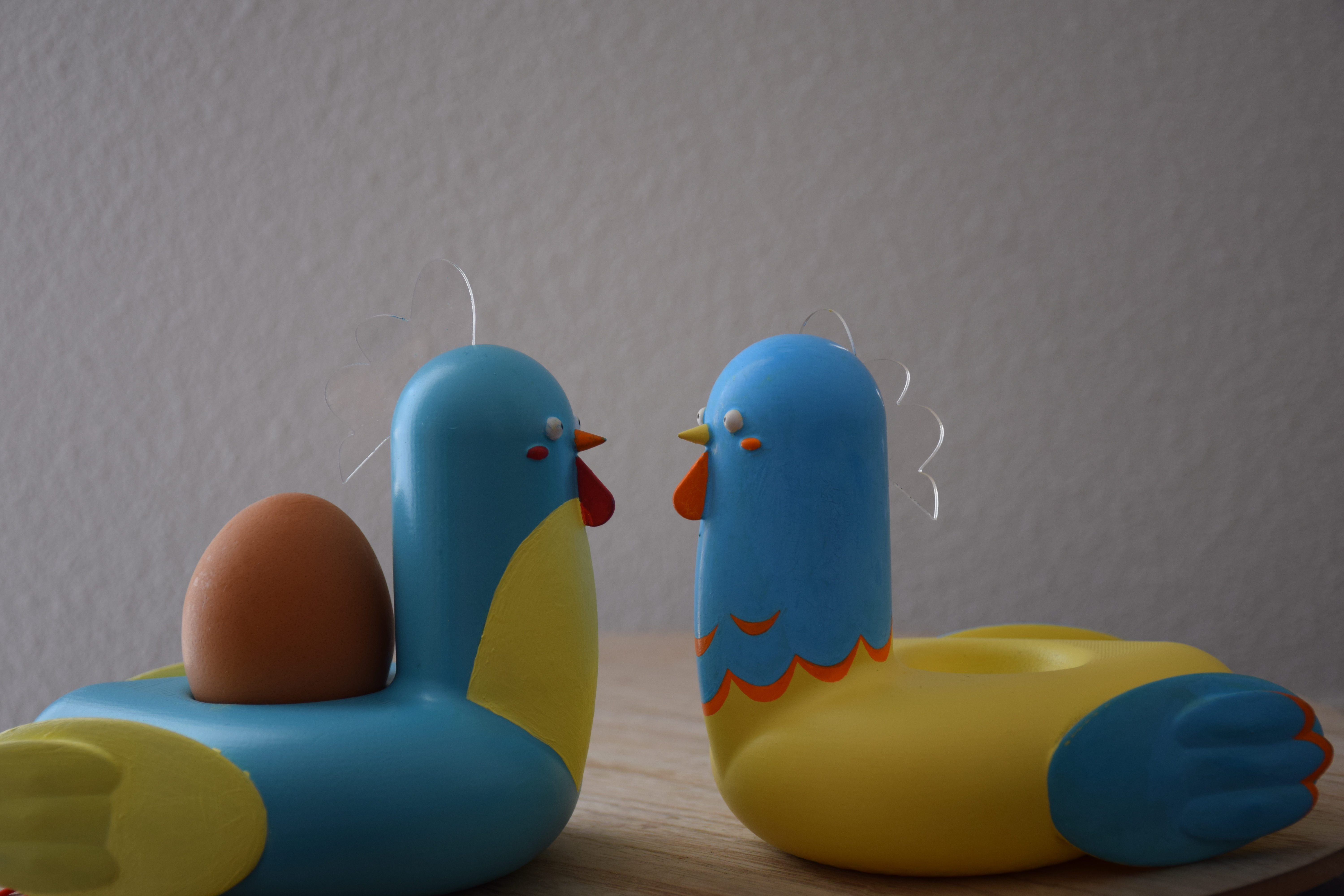 Les 2 poules servant à communiquer