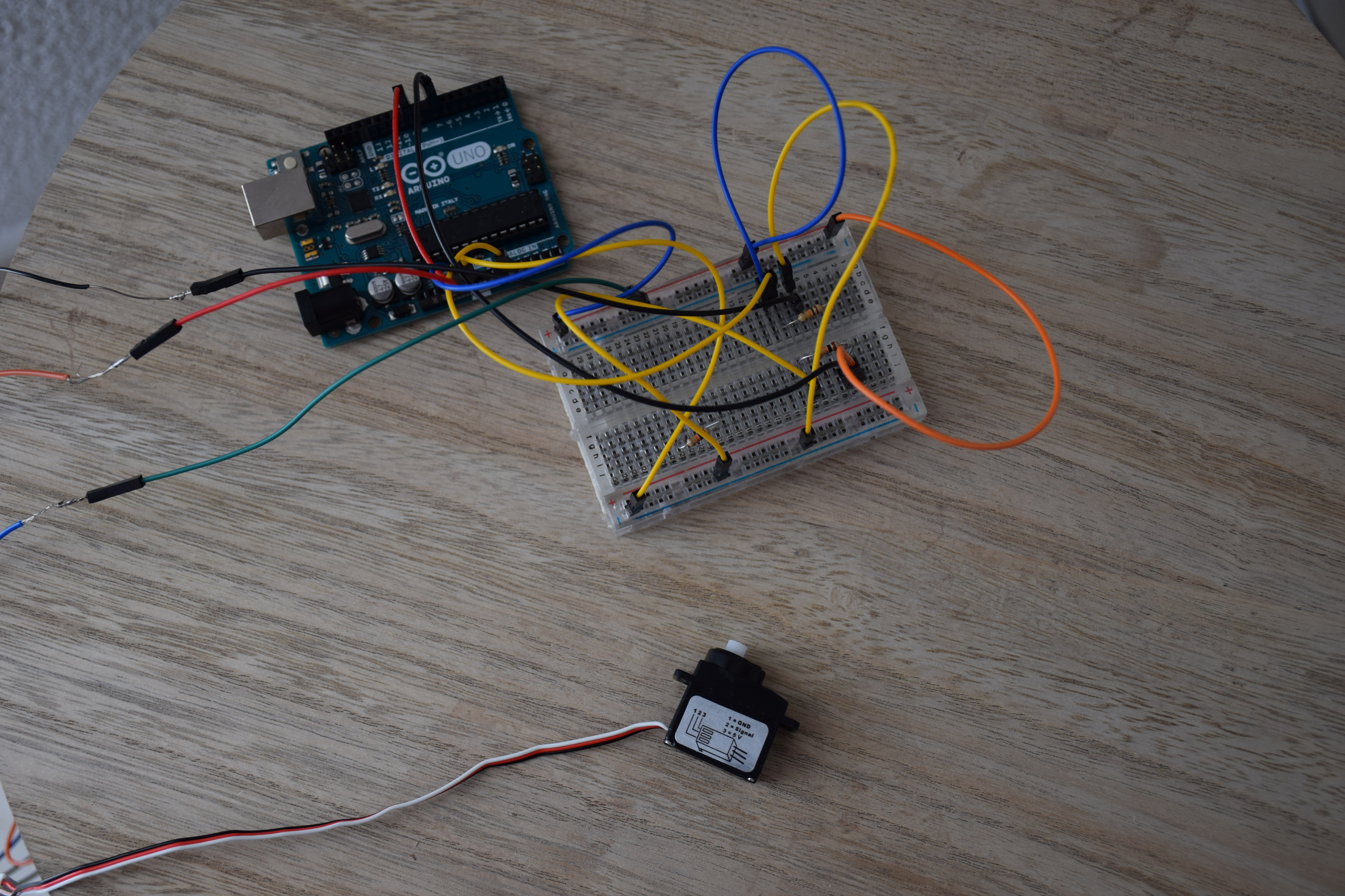 Le cablage de l'arduino