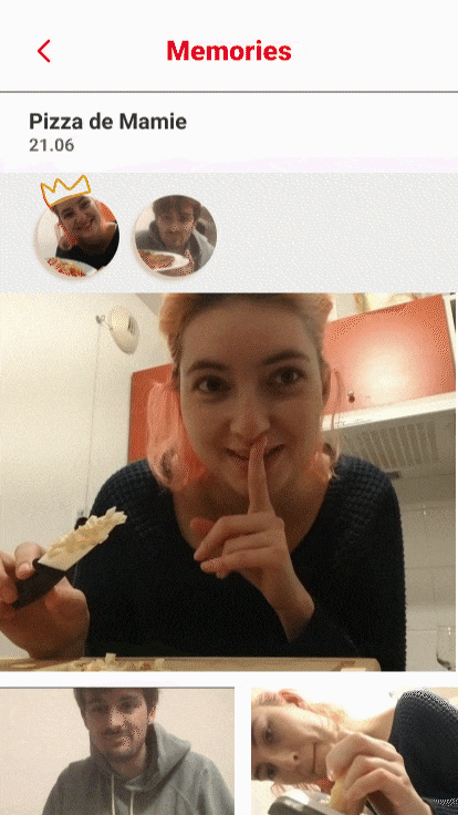 Galerie d'une recette composée des captures d'écran durant la réalisation